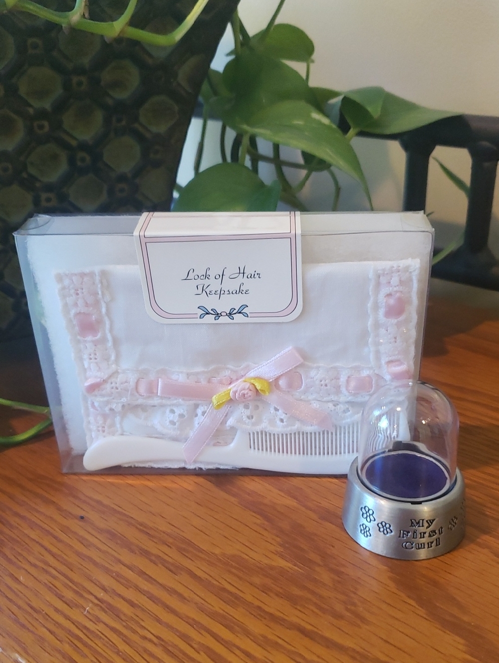 NWT Baby Milestone Gift Set (2) - "My First Curl" & " Lock of Hair Keepstakes"